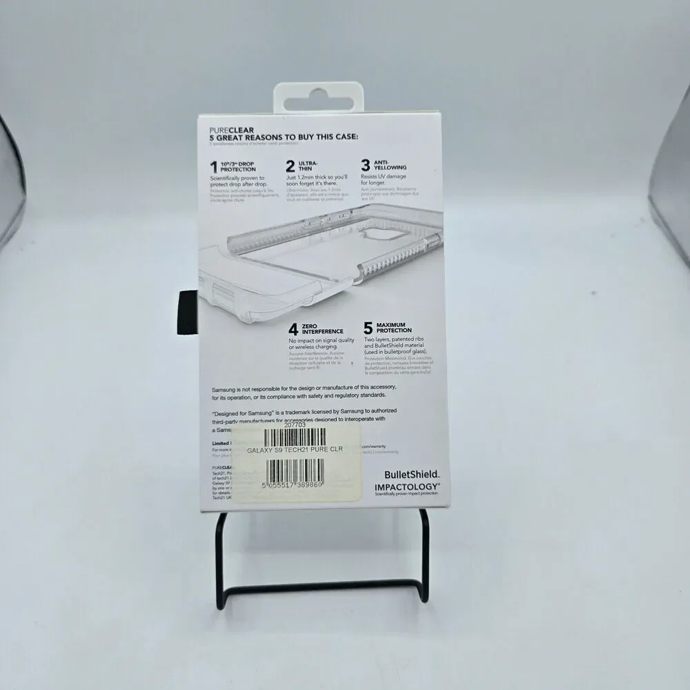 Tech21 Pure Clear Drop Protection thin Case Samsung Galaxy S9  Clear